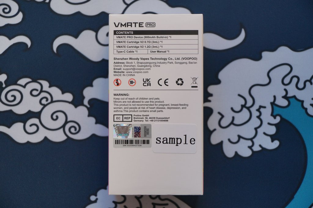 Voopoo Vmate Pro упаковка сзади